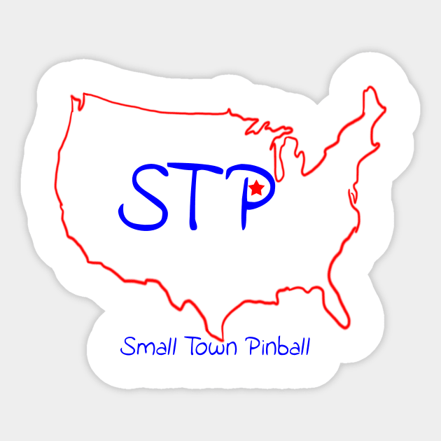 STP - Small Town Pinball Sticker by SmallTownPinball